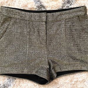 Gold and black glitter shorts
